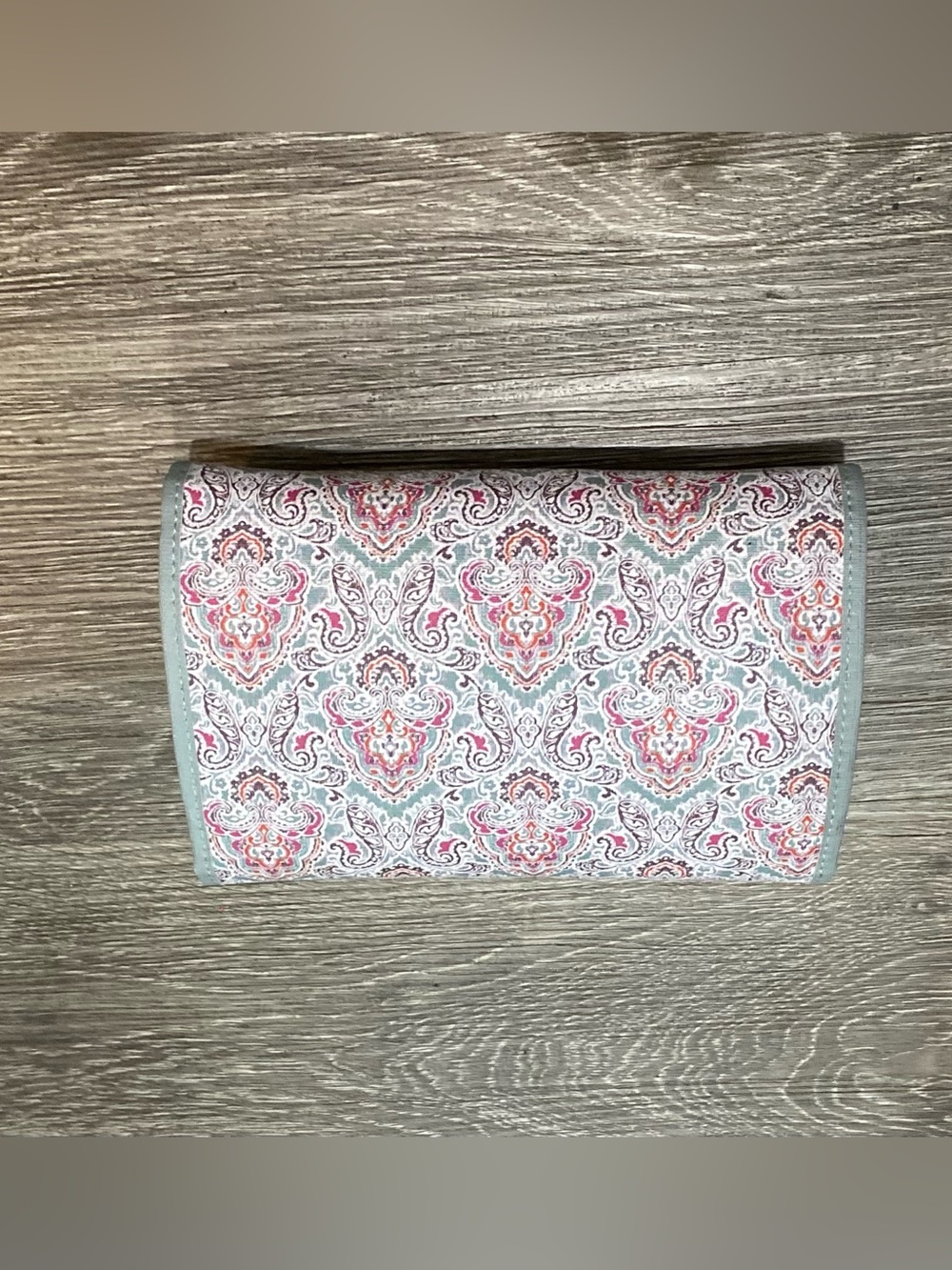 Teal & Pink Tapestry Pattern Hanging Travel Cosmetic & Toiletry Organizer - Picture 7 of 7